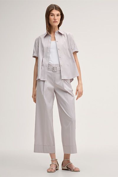 Hochtaillierte Culotte mit Bundfalten