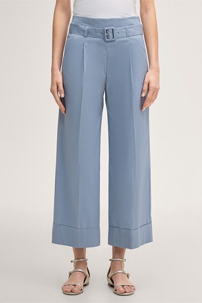 High-Waist Culotte mit Bundfalte