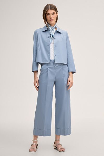 High-Waist Culotte mit Bundfalte