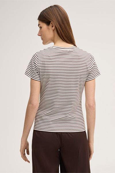 Gestreiftes T-Shirt aus Baumwoll-Interlock