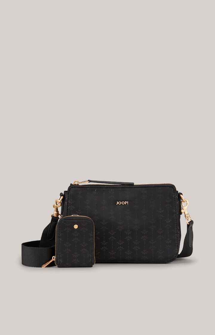 Logogeprägte Schultertasche mit Etui