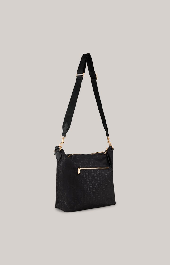 Nylon-Hobo-Tasche mit Logo-Muster