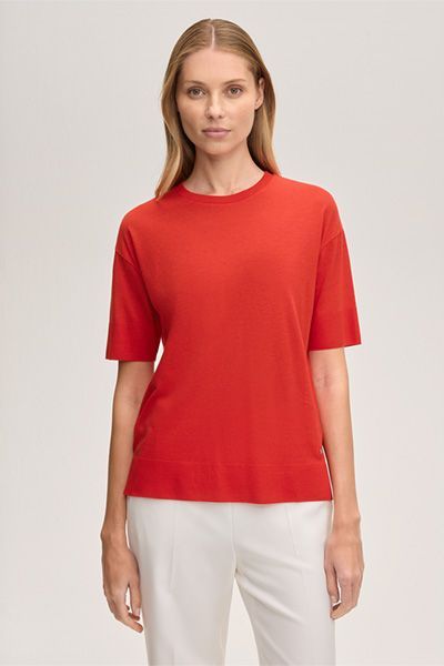 Fließendes Lyocell-Baumwoll-Strickshirt