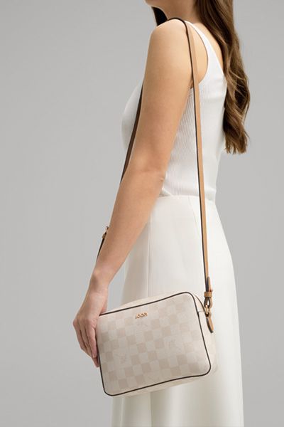 Cortina Piazza Camera-Bag mit Schachbrettmuster
