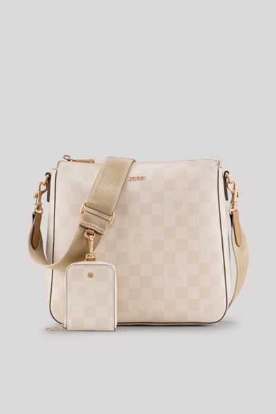 Jasmina Signatur Schultertasche mit Karomuster