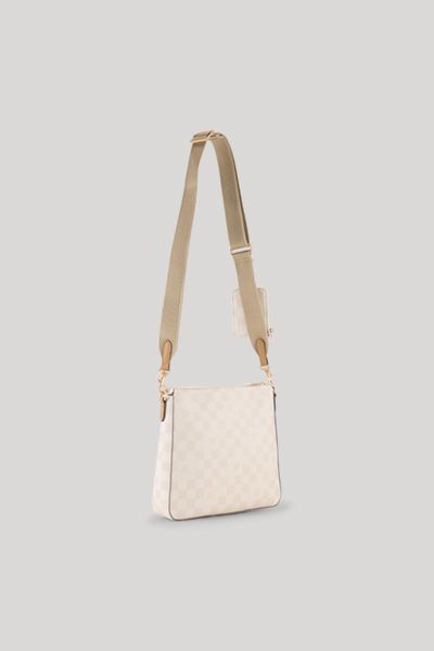 Jasmina Signatur Schultertasche mit Karomuster