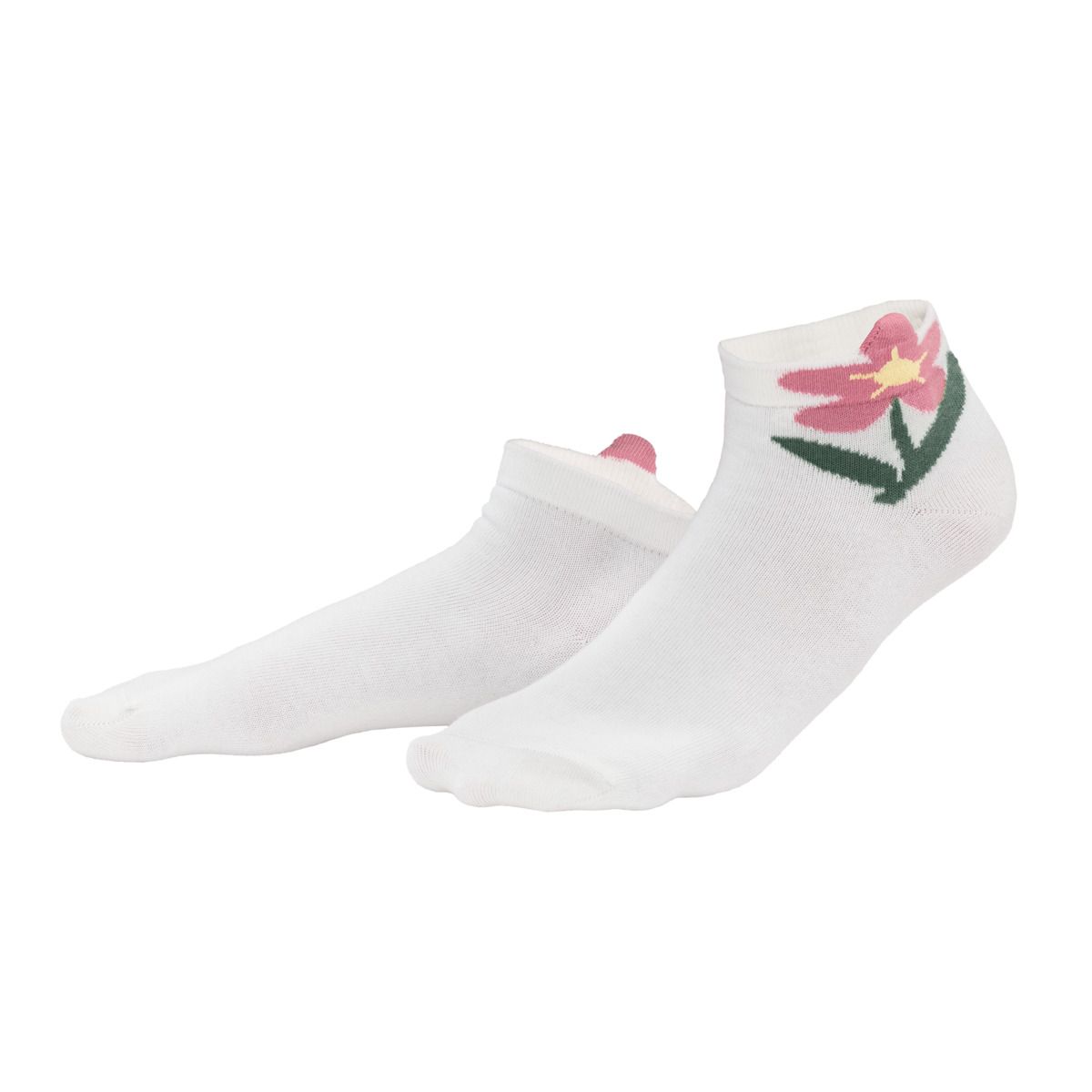 Sneaker-Socken mit Blumenmotiv