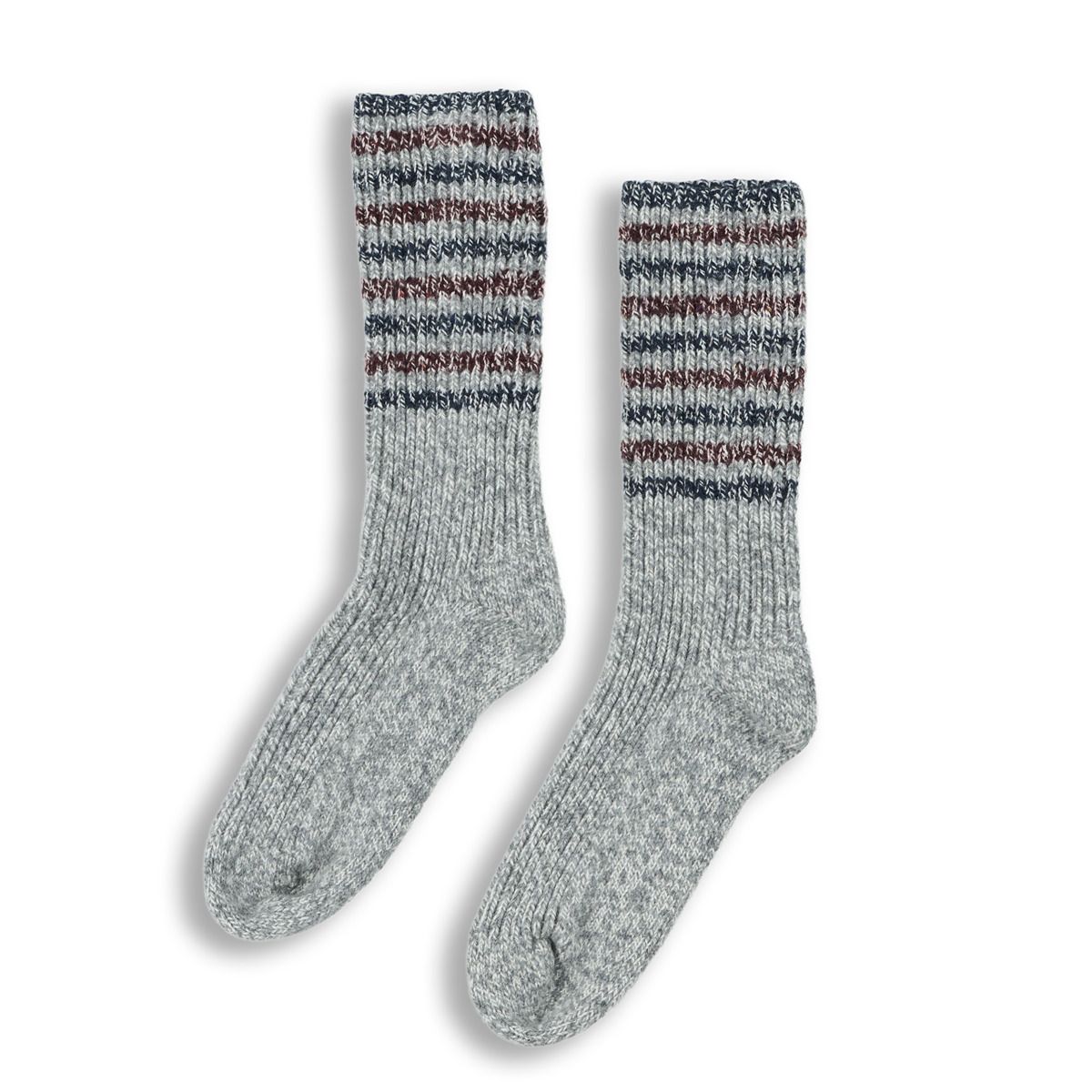 Gerippte Socken aus Bio-Wollmischung