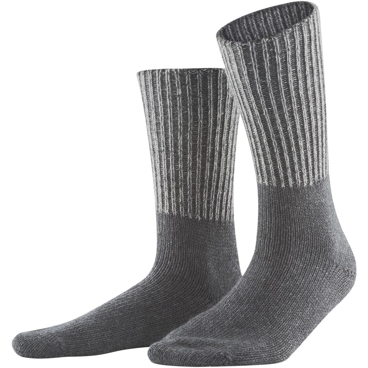 Gerippte Socken aus Bio-Wollmischung