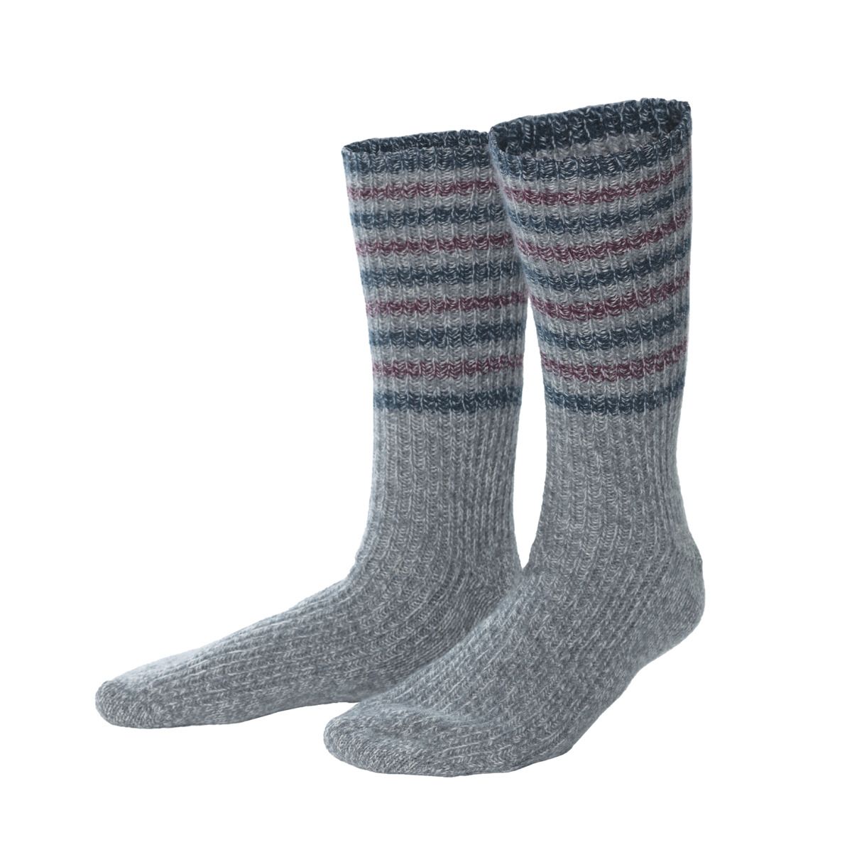Gerippte Socken aus Bio-Wollmischung