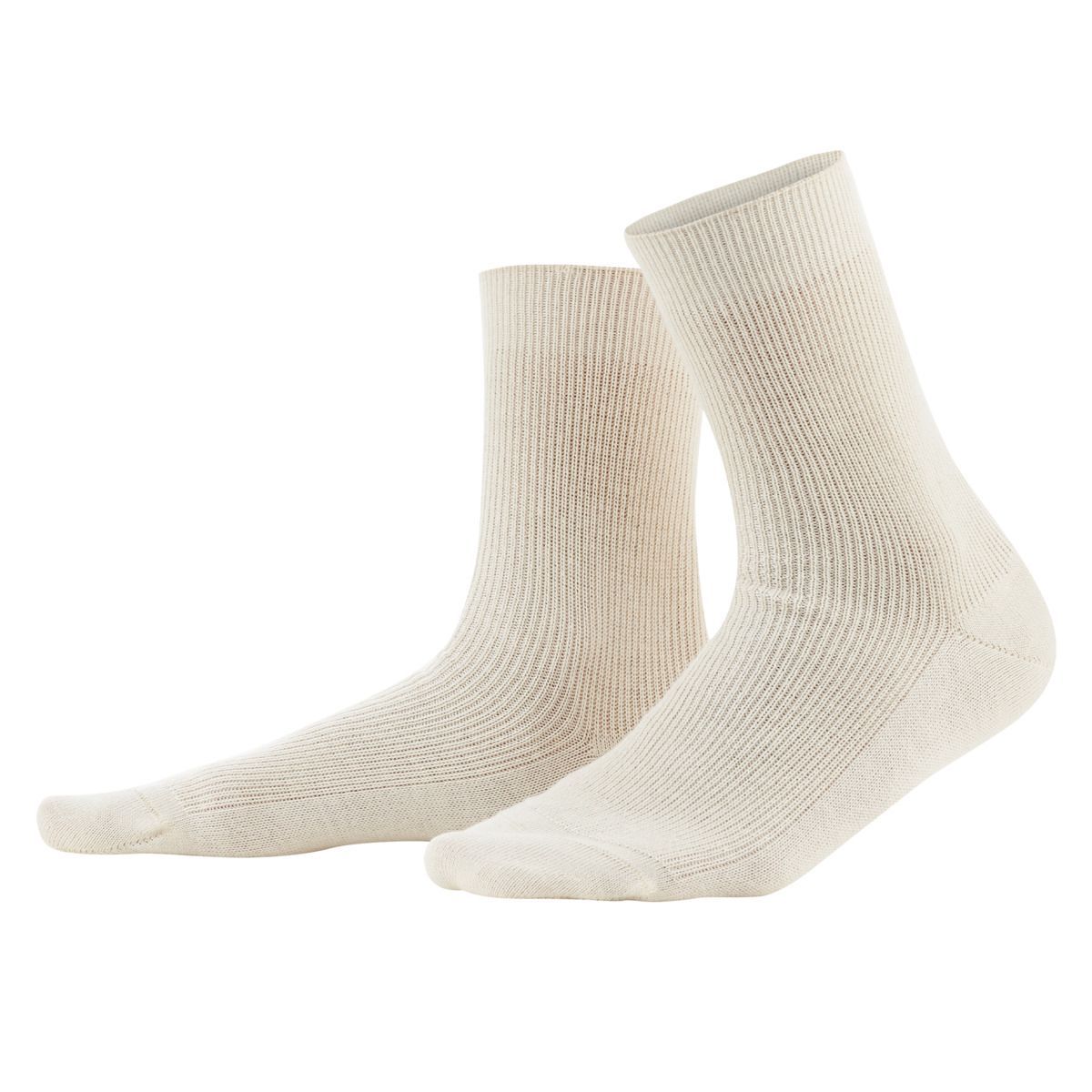 Gerippte Socken aus Bio-Wollmischung