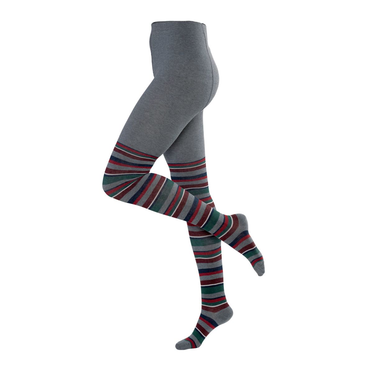 Gestreifte Bio-Baumwoll-Strumpfhose
