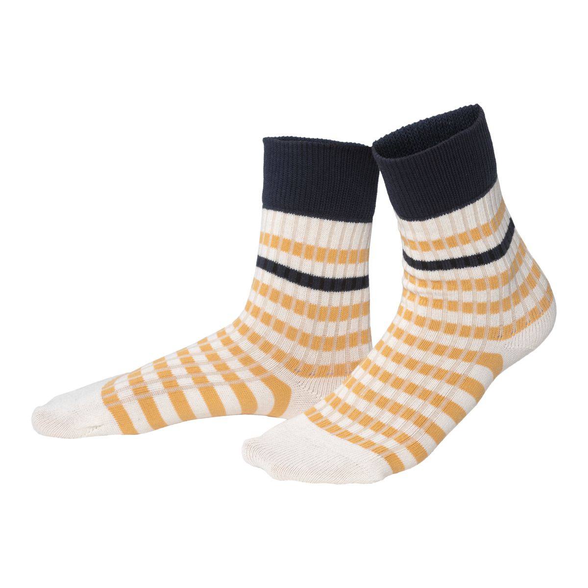 Gestreifte Socken aus Bio-Baumwolle