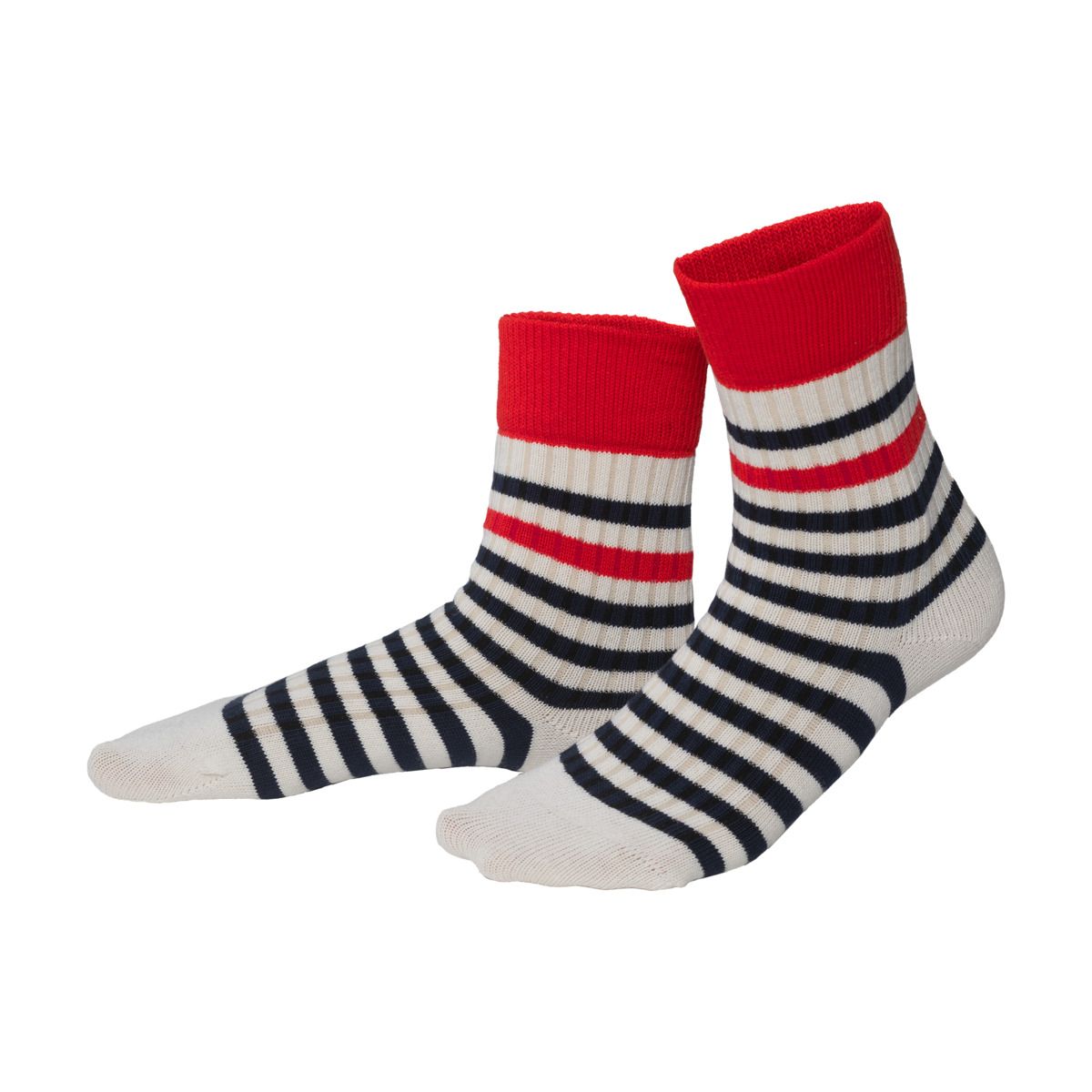 Gestreifte Socken aus Bio-Baumwolle