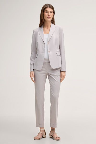 Taillierter Baumwoll-Blazer mit steigendem Revers