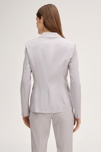 Taillierter Baumwoll-Blazer mit steigendem Revers