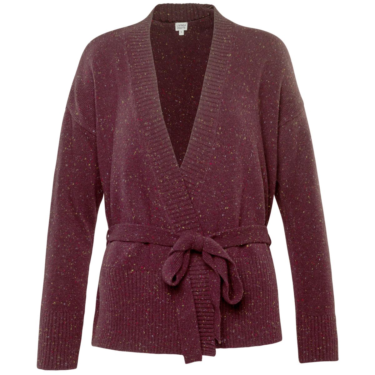Wickeljacke aus melierter Bio-Wolle
