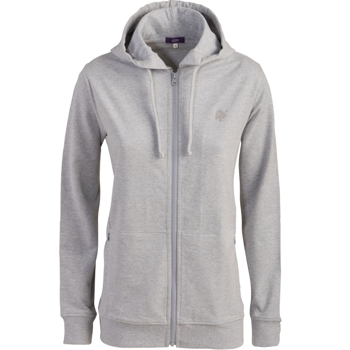 Bio-Baumwoll-Kapuzenjacke mit Reißverschluss