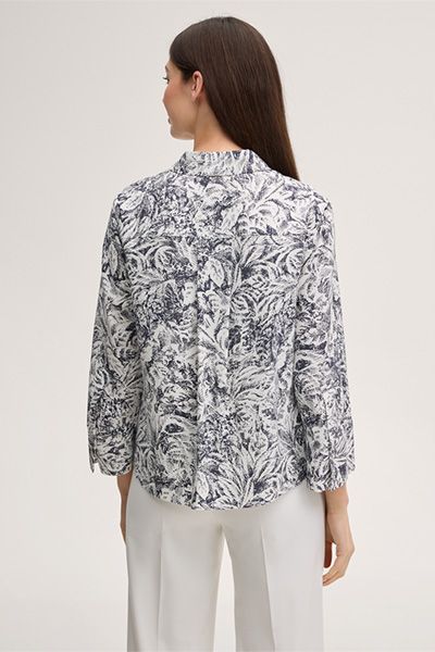 Blumige Hemdbluse aus Lyocell