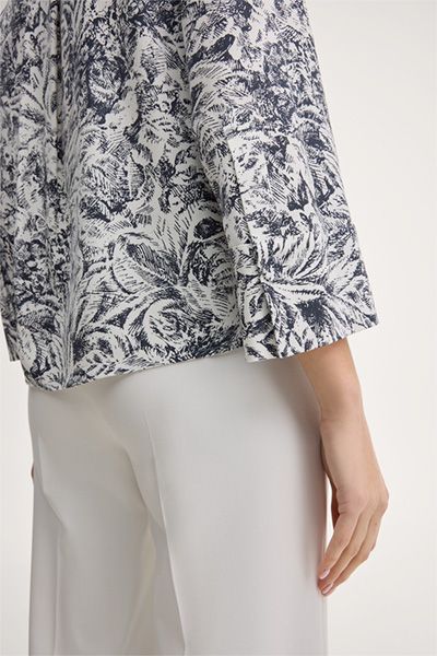 Blumige Hemdbluse aus Lyocell