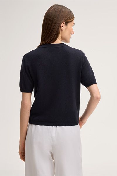 Minimalistisches Kurzarm-Top aus Kaschmir