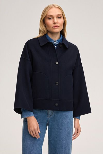 Doubleface-Jacke aus reiner Schurwolle