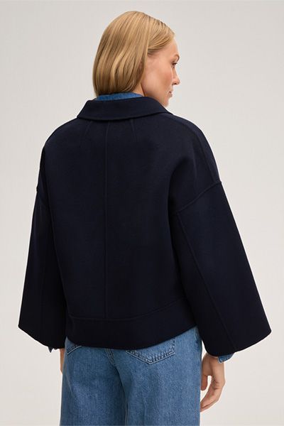 Doubleface-Jacke aus reiner Schurwolle