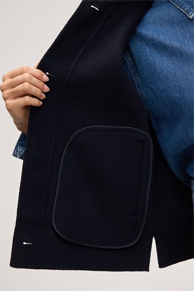 Doubleface-Jacke aus reiner Schurwolle