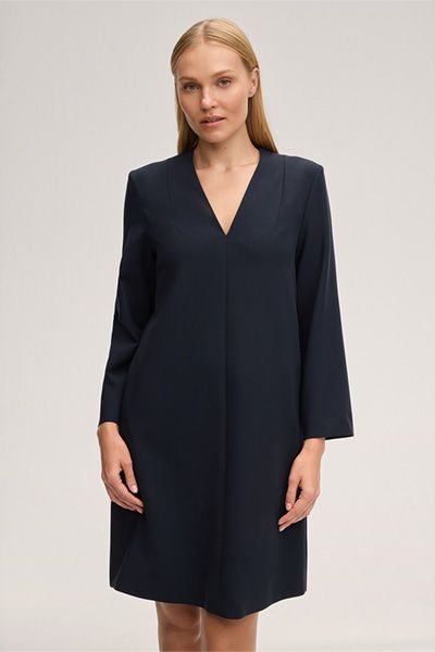 Minimalistisches Crepe-A-Linien-Shiftkleid