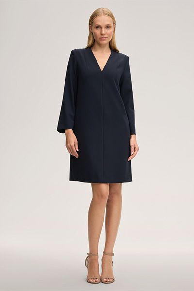Minimalistisches Crepe-A-Linien-Shiftkleid