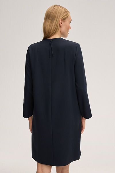 Minimalistisches Crepe-A-Linien-Shiftkleid