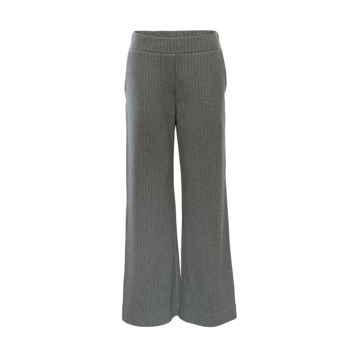 Nadelstreifen-Jerseyhose mit weitem Bein