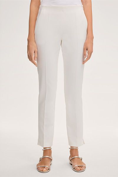 Elegante Crepe-Hose mit Bügelfalte