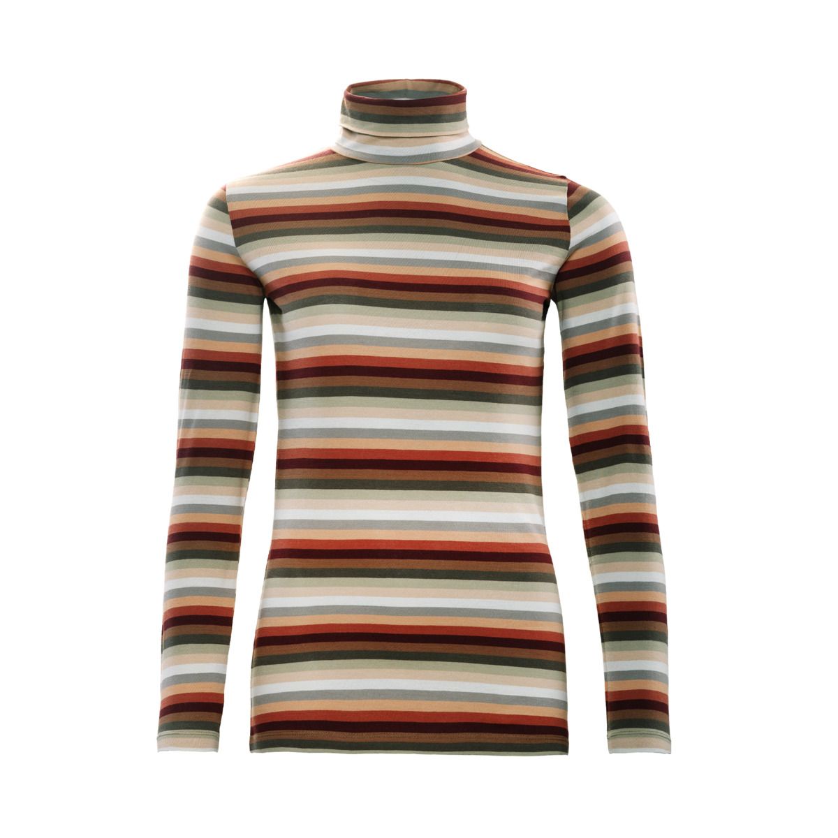Gestreiftes Rollkragenshirt aus Bio-Baumwolle