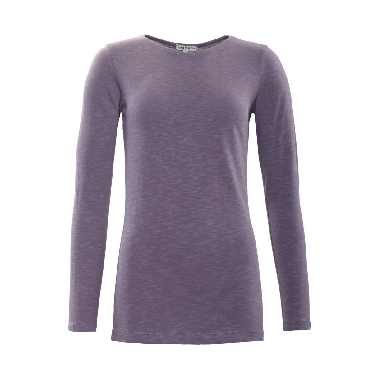 Strukturiertes Langarmshirt mit U-Boot-Ausschnitt