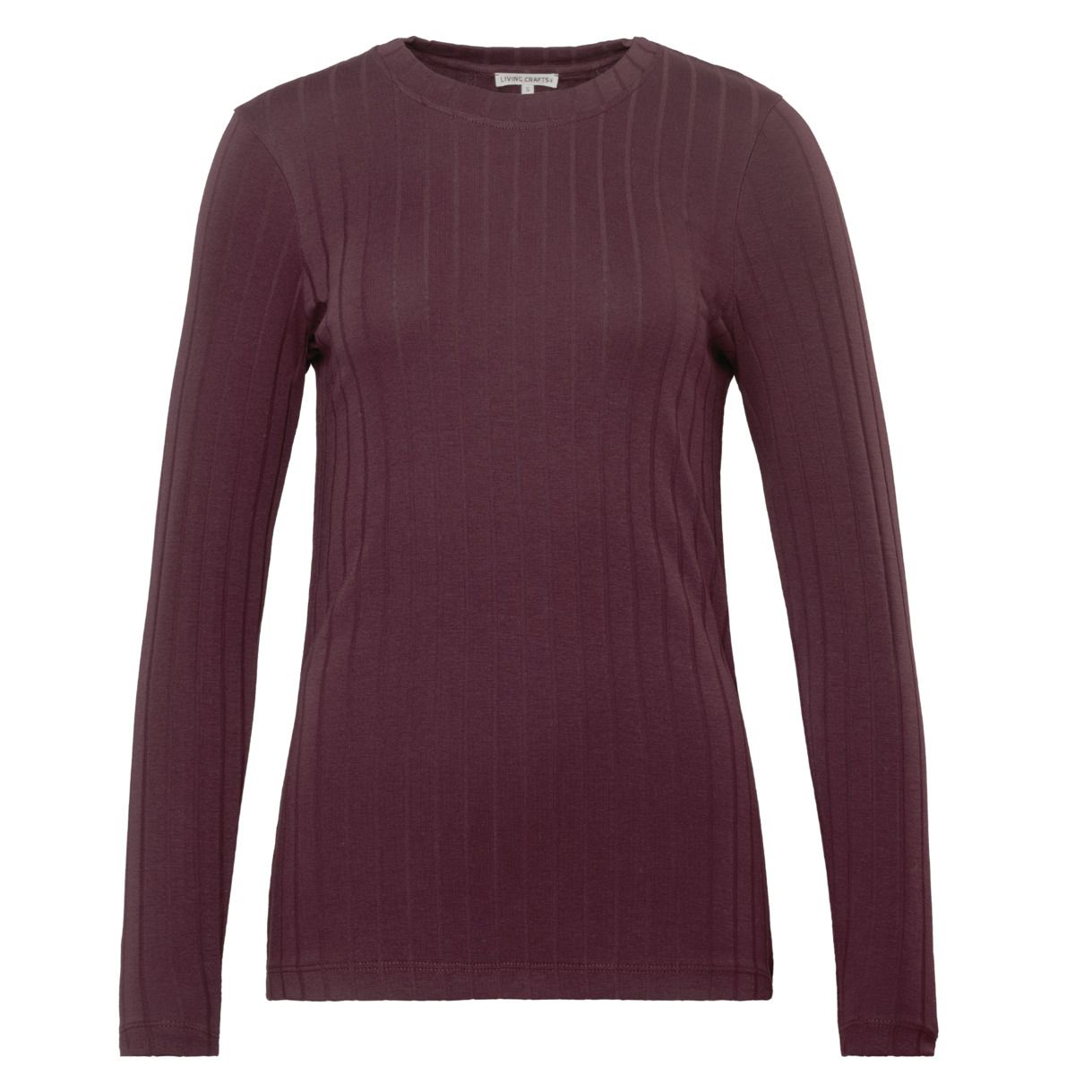 Schmales Langarmshirt mit breiter Rippenstruktur
