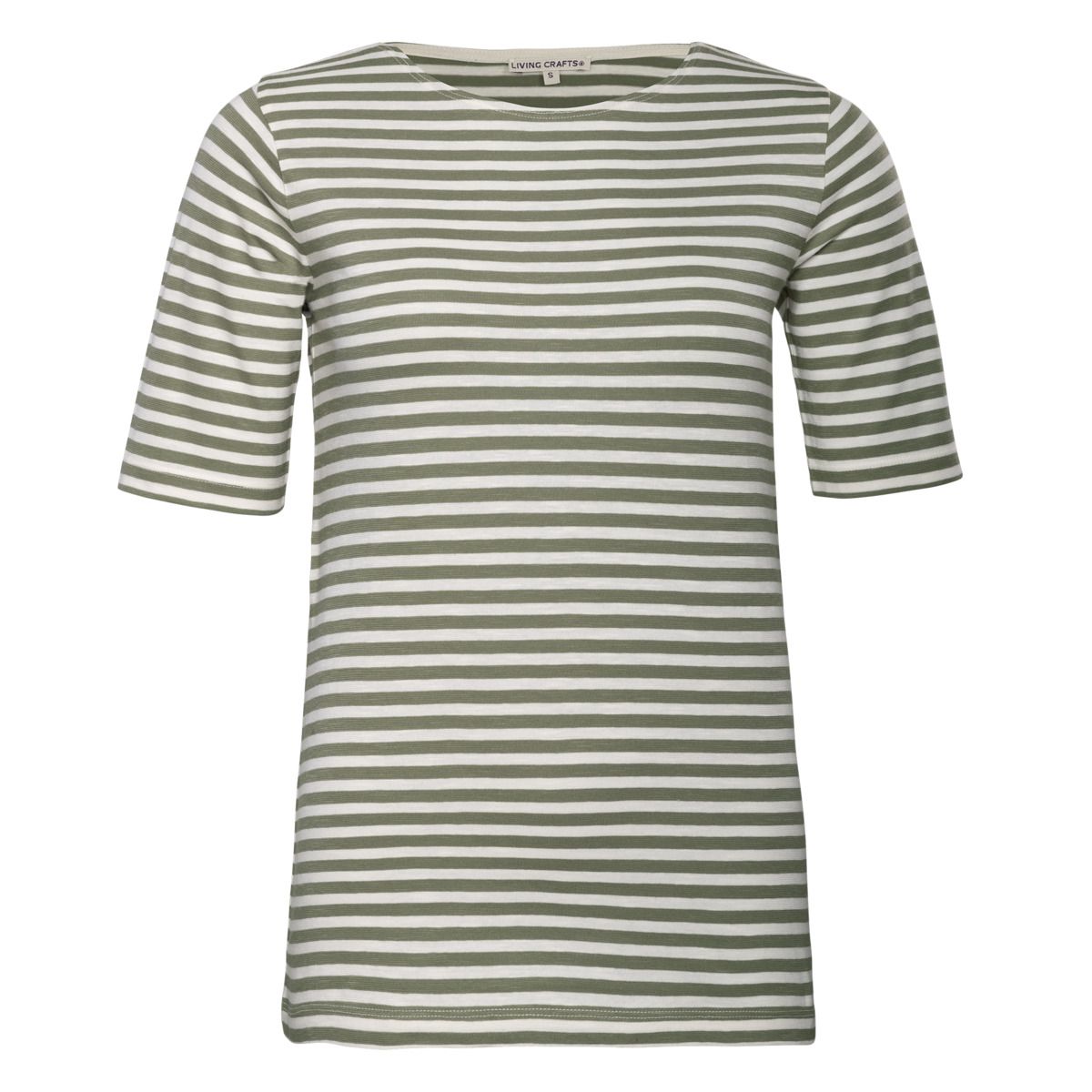 Gestreiftes Shirt mit U-Boot-Ausschnitt