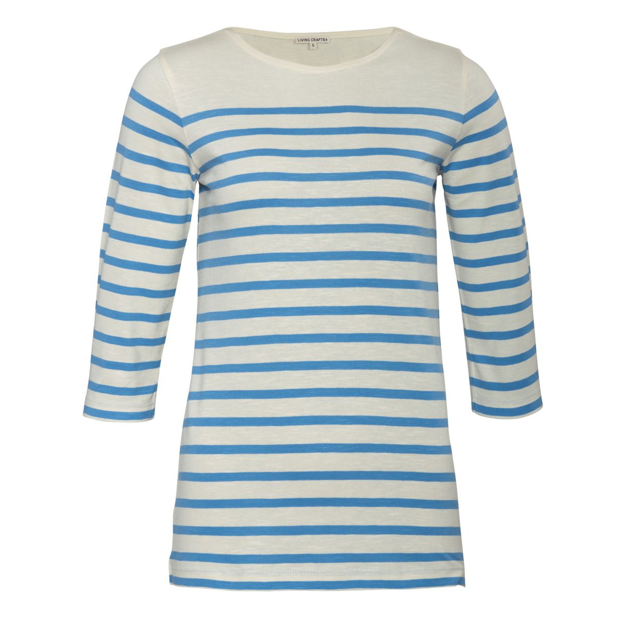 Gestreiftes Shirt mit U-Boot-Ausschnitt