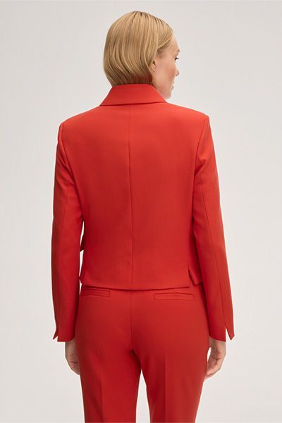 Moderne verkürzte Crepe-Blazer-Jacke