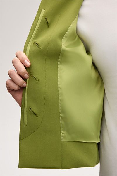 Elegante Kurze Crepe-Blazer-Jacke