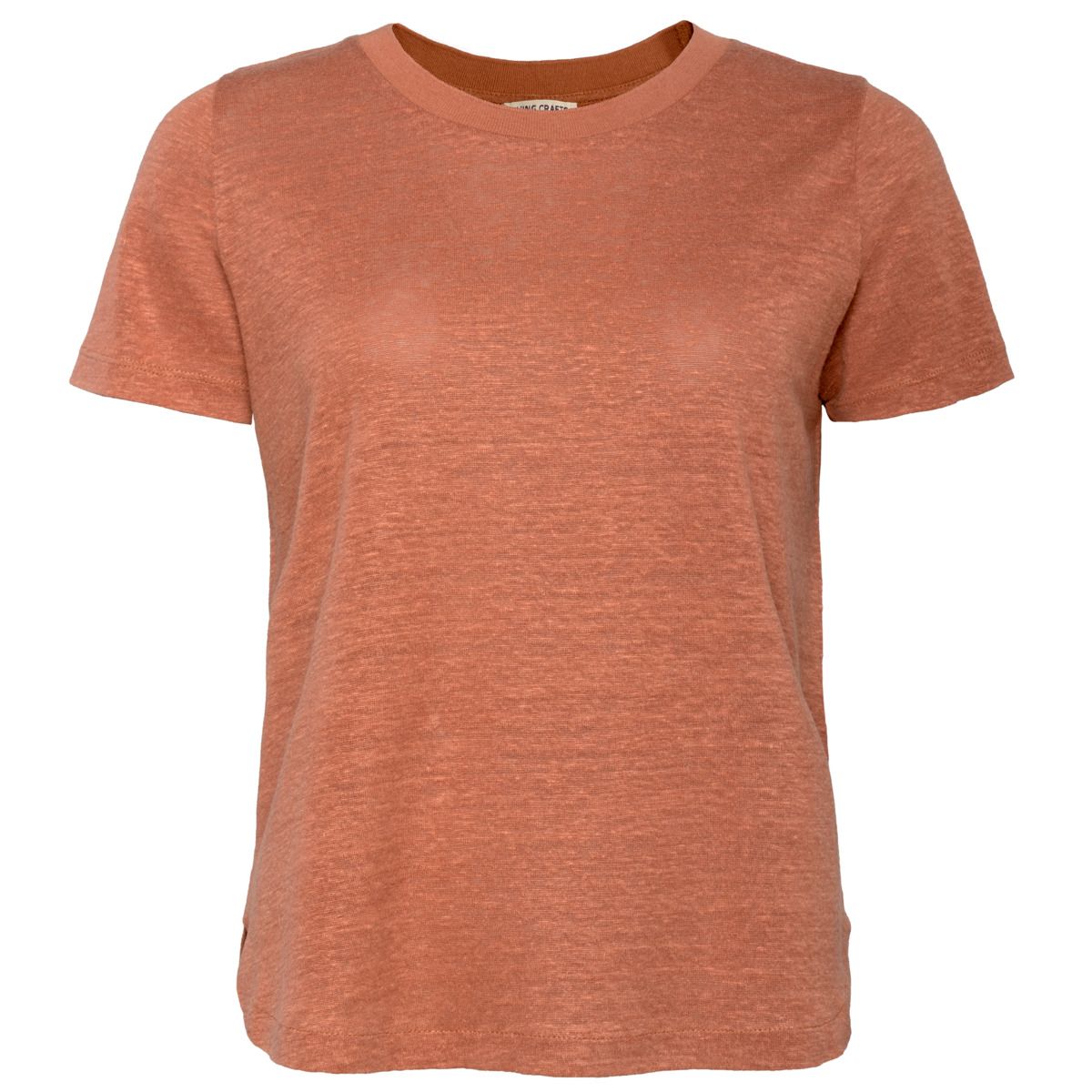 Leinen-T-Shirt mit V-Ausschnitt