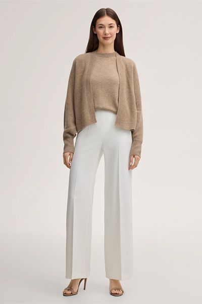 Minimalistisches Kaschmir-Cape mit Fledermausärmeln