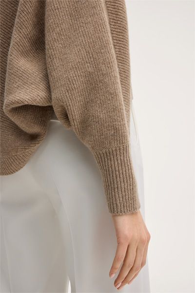 Minimalistisches Kaschmir-Cape mit Fledermausärmeln