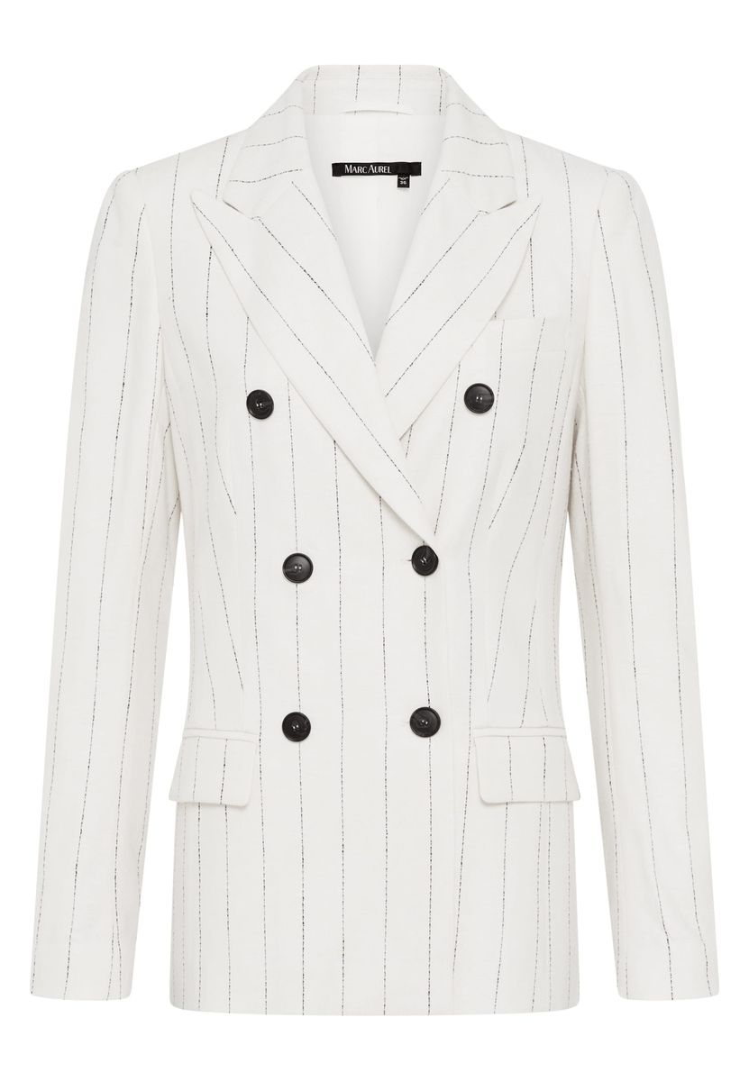 Taillierter Nadelstreifen-Blazer aus Leinenmix