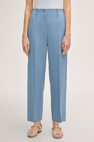 Klassische Leinen-Culotte mit Bügelfalten