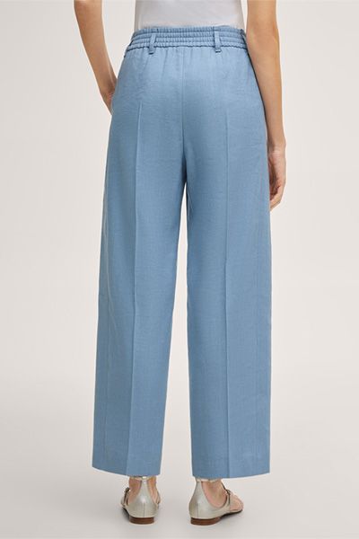 Klassische Leinen-Culotte mit Bügelfalten