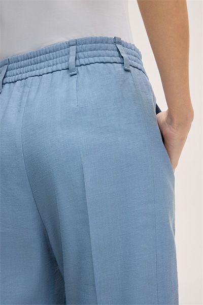 Klassische Leinen-Culotte mit Bügelfalten