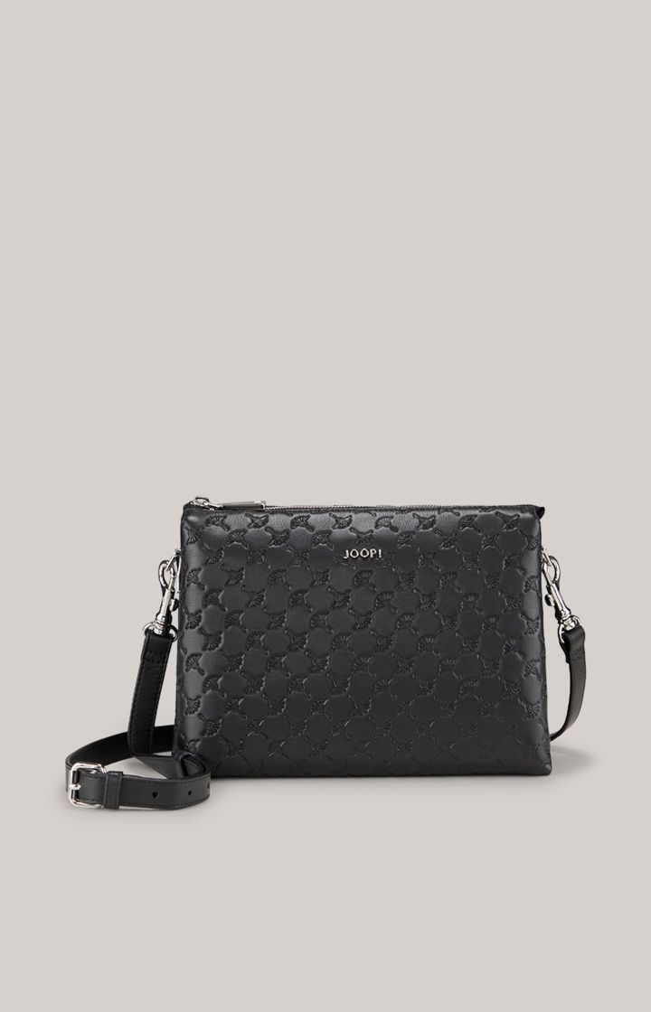 Geprägte Leder-Tasche mit Dreifach-Aufteilung
