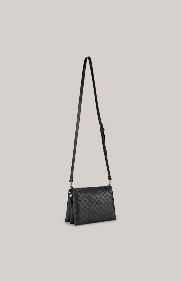 Geprägte Leder-Tasche mit Dreifach-Aufteilung