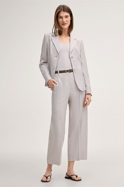 Eleganter Stretch-Leinenblazer